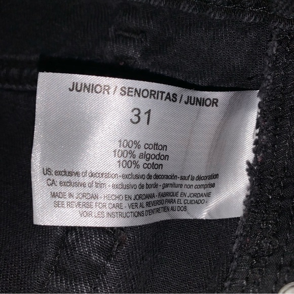 William Rast Faded Black High Rise Distressed Button Fly Denim Shorts - Picture 7 of 7